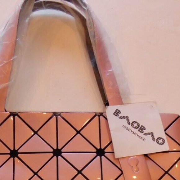 Issey Miyake BAOBAO Rose Pink Goldish Tote Handbag Bag - Picture 9 of 11